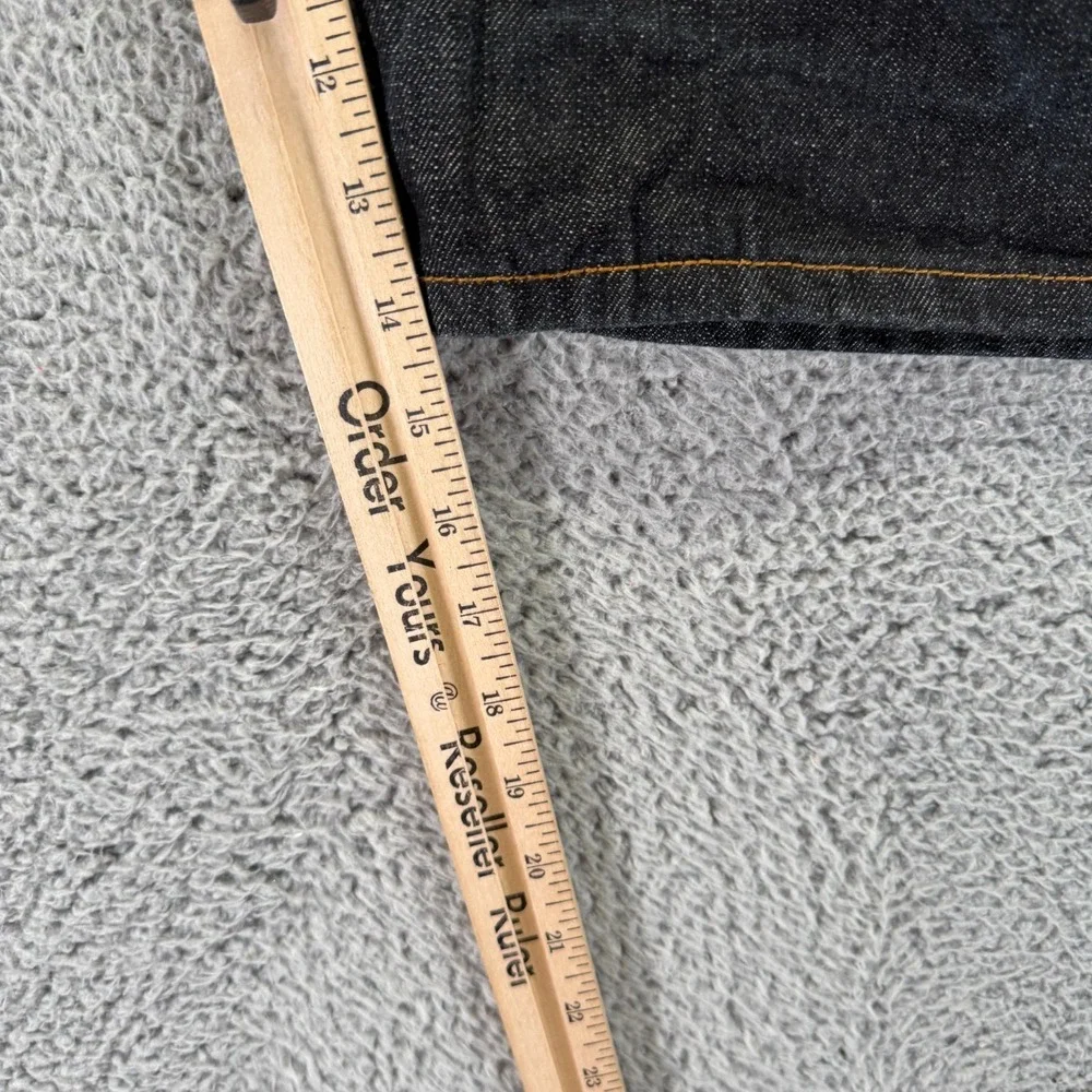 VTG Artful Dodger Seven Dials Shorts Mens 34 Black Denim Bermuda Streetwear Y2K